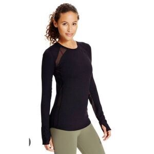 Yogasmoga Vivacity Long Sleeve Jersey Tee in Carbon 6 Women's Size 10